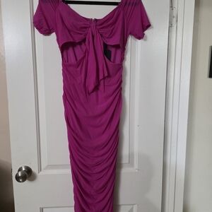 Fashion Nova Fuchsia Midi Dress